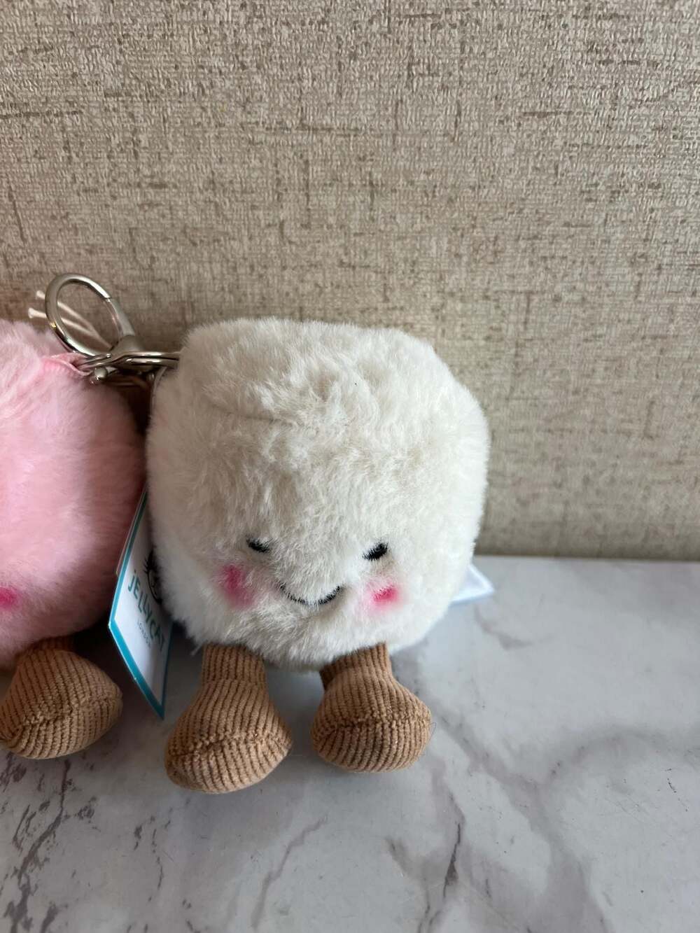 Jellycat Amuseables Pair of Marshmallows Bag Charm 100% authentic - Picture 8 of 8
